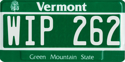 VT license plate WIP262
