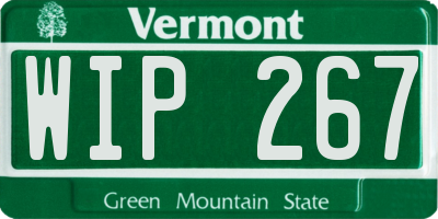 VT license plate WIP267