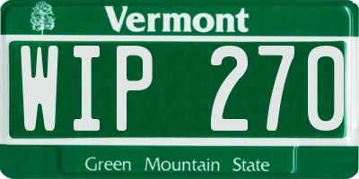 VT license plate WIP270
