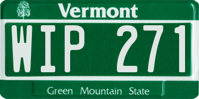 VT license plate WIP271