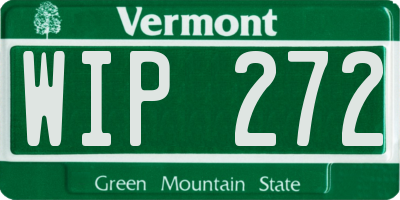 VT license plate WIP272
