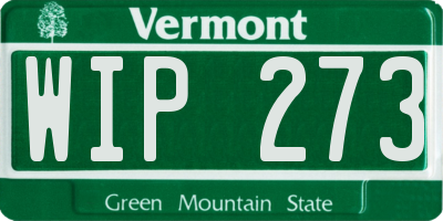 VT license plate WIP273
