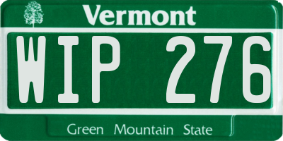 VT license plate WIP276