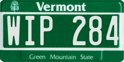 VT license plate WIP284