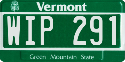 VT license plate WIP291