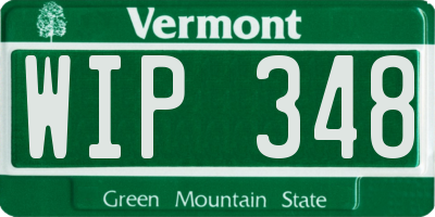 VT license plate WIP348