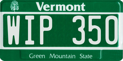 VT license plate WIP350