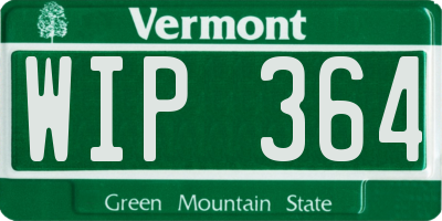 VT license plate WIP364