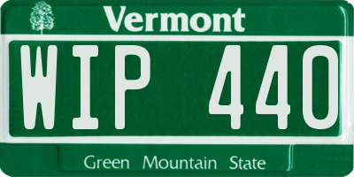 VT license plate WIP440