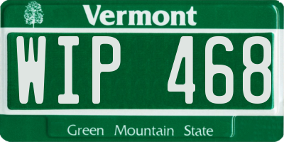 VT license plate WIP468