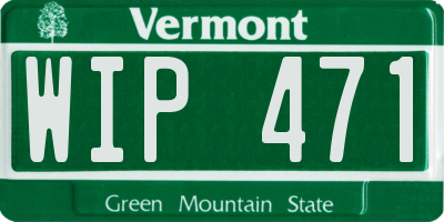 VT license plate WIP471