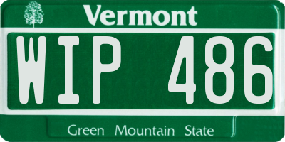 VT license plate WIP486