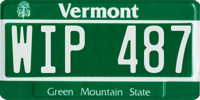 VT license plate WIP487