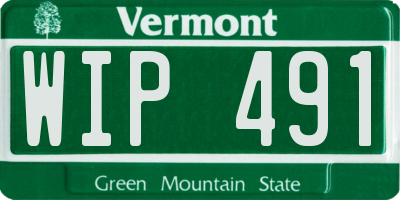 VT license plate WIP491
