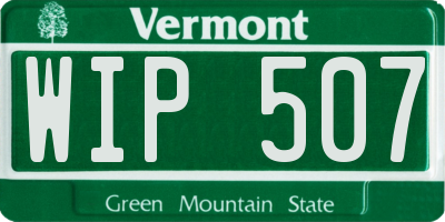 VT license plate WIP507