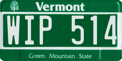 VT license plate WIP514