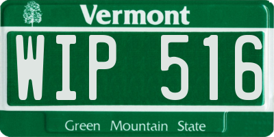 VT license plate WIP516