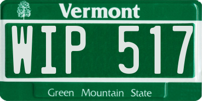 VT license plate WIP517