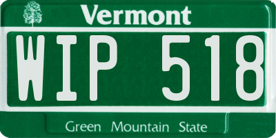 VT license plate WIP518