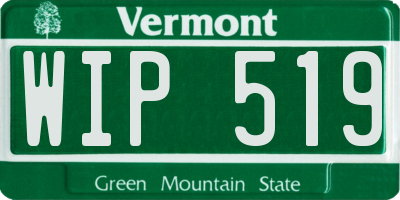 VT license plate WIP519