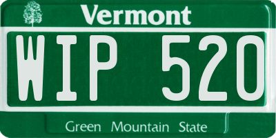 VT license plate WIP520