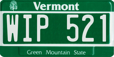 VT license plate WIP521