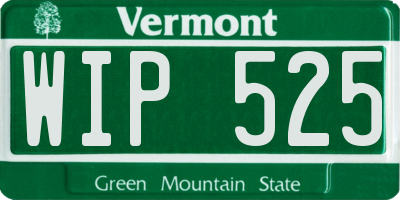 VT license plate WIP525
