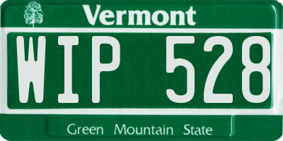 VT license plate WIP528