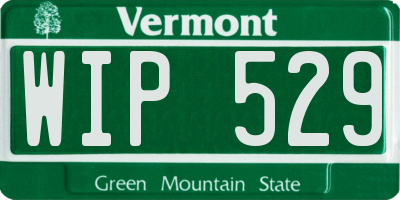 VT license plate WIP529