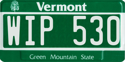 VT license plate WIP530