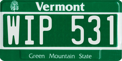 VT license plate WIP531