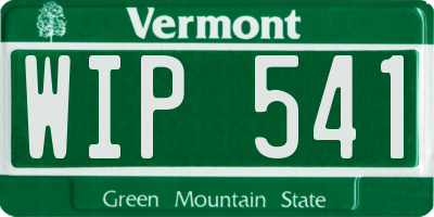 VT license plate WIP541