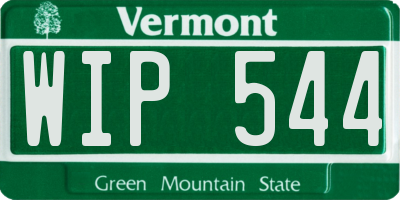 VT license plate WIP544