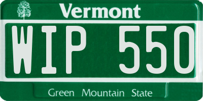 VT license plate WIP550