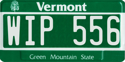 VT license plate WIP556
