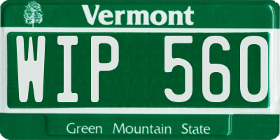 VT license plate WIP560
