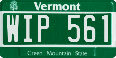 VT license plate WIP561
