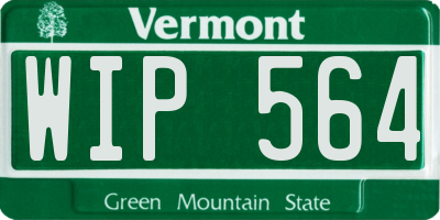 VT license plate WIP564