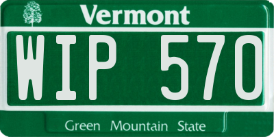 VT license plate WIP570