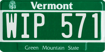 VT license plate WIP571