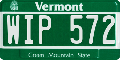 VT license plate WIP572