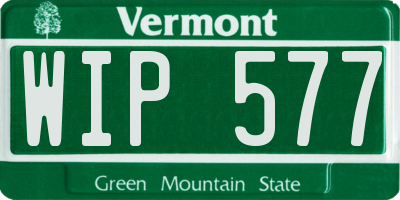 VT license plate WIP577