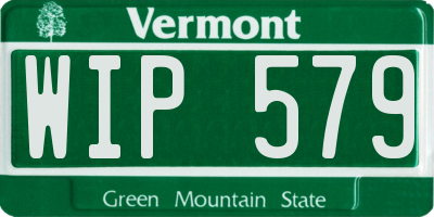 VT license plate WIP579