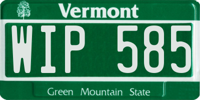 VT license plate WIP585