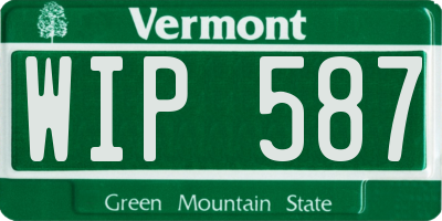 VT license plate WIP587