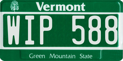 VT license plate WIP588