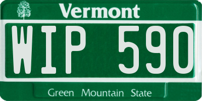 VT license plate WIP590