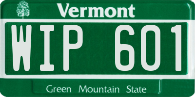 VT license plate WIP601