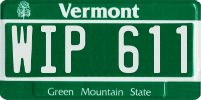 VT license plate WIP611
