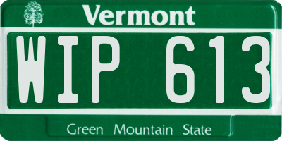 VT license plate WIP613